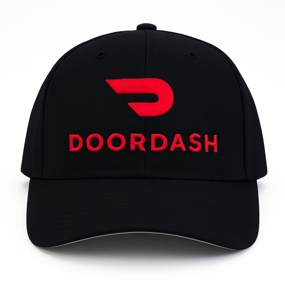 Doordash Hat Baseball Cap Hat Delivery Driver Adjustable Back Strap Dad hat